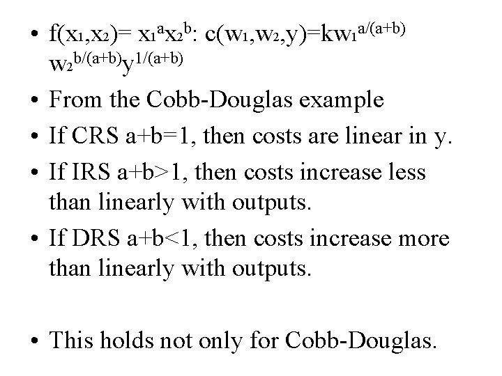  • f(x 1, x 2)= x 1 ax 2 b: c(w 1, w