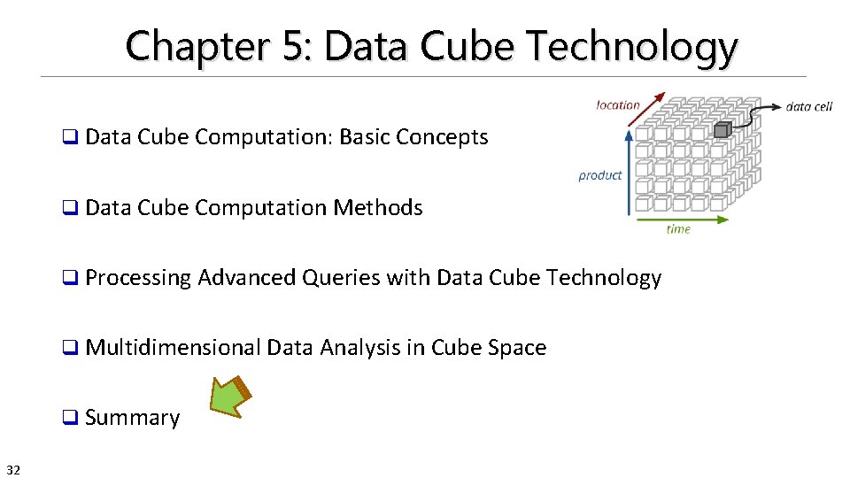 Chapter 5: Data Cube Technology q Data Cube Computation: Basic Concepts q Data Cube