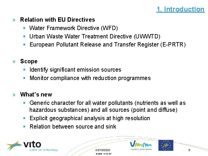 1. Introduction » Relation with EU Directives § Water Framework Directive (WFD) § Urban