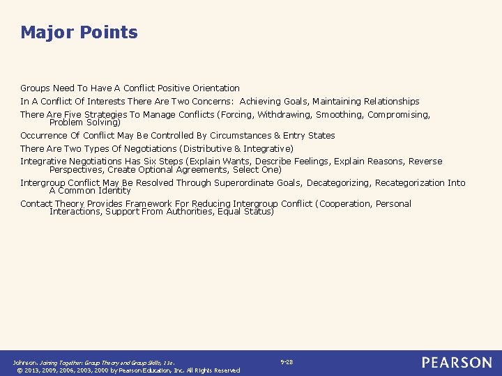 Major Points Groups Need To Have A Conflict Positive Orientation In A Conflict Of