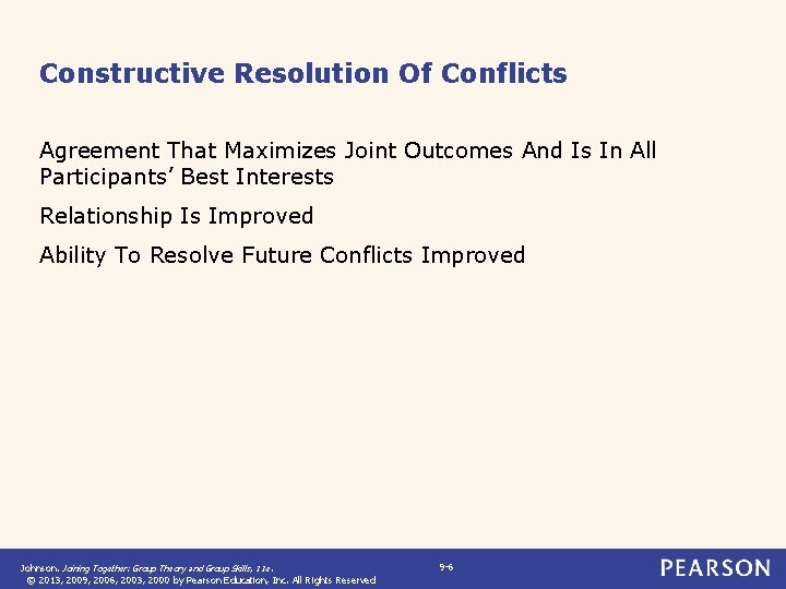 Constructive Resolution Of Conflicts Agreement That Maximizes Joint Outcomes And Is In All Participants’