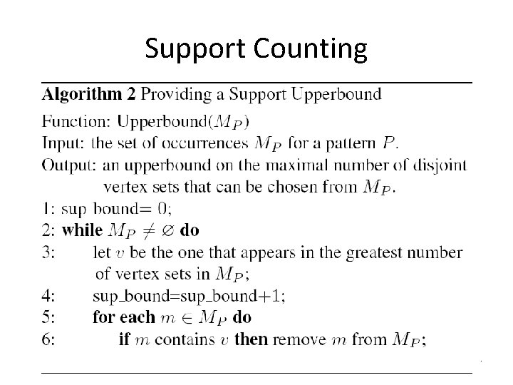 Support Counting 24 