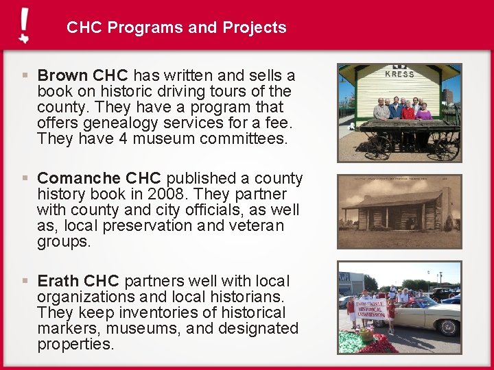 CHC Programs and Projects § Brown CHC has written and sells a book on