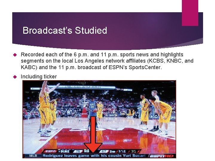 Broadcast’s Studied Recorded each of the 6 p. m. and 11 p. m. sports