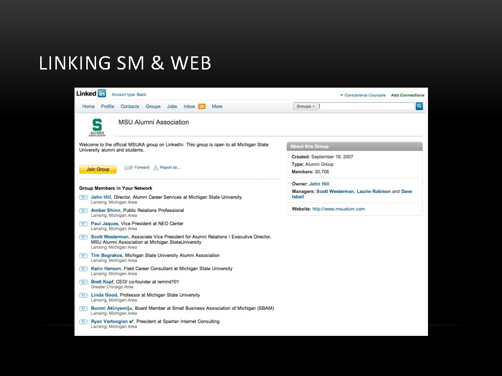 LINKING SM & WEB 