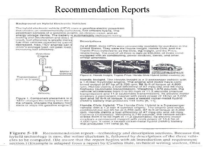 Recommendation Reports 