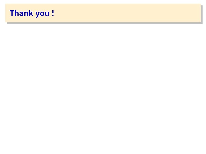 Thank you ! 