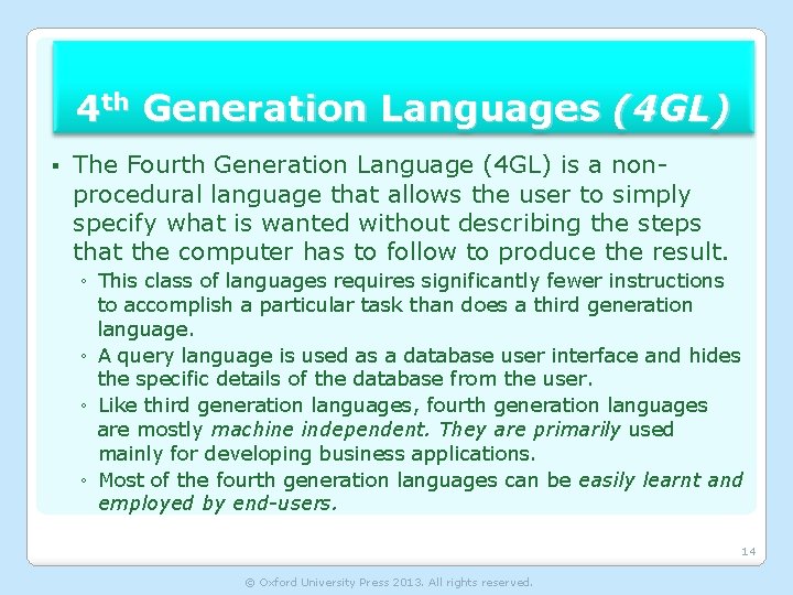 Introduction to Software CHAPTER 4 Oxford University Press