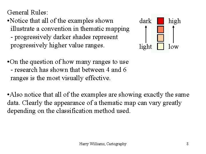 General Rules: • Notice that all of the examples shown illustrate a convention in