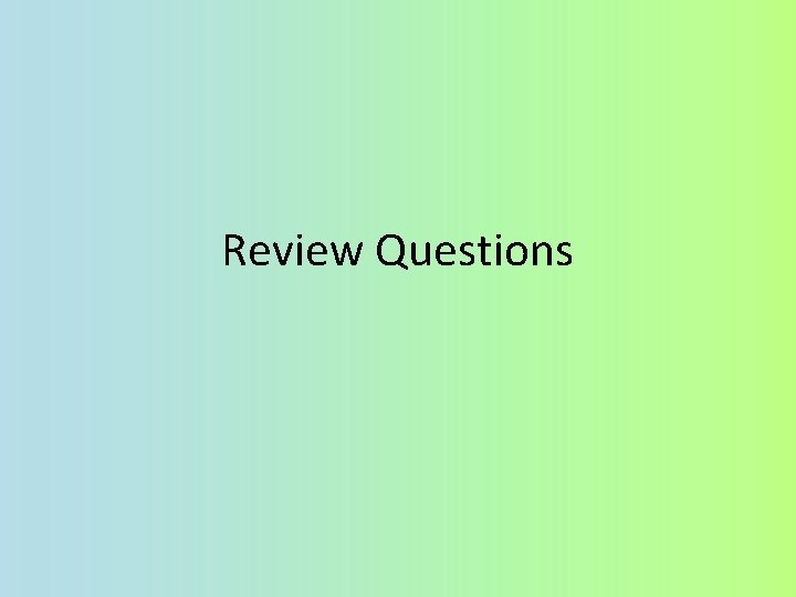 Review Questions 