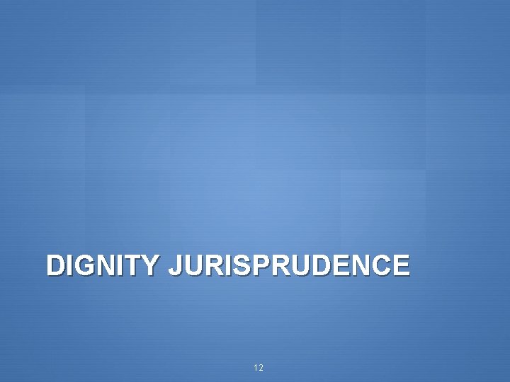 DIGNITY JURISPRUDENCE 12 