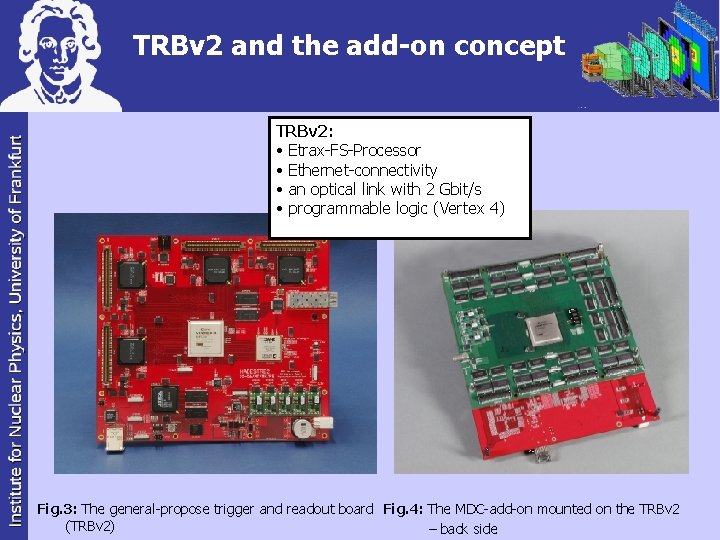 TRBv 2 and the add-on concept TRBv 2: • Etrax-FS-Processor • Ethernet-connectivity • an
