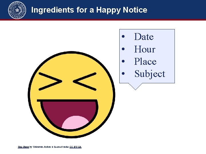 Ingredients for a Happy Notice • • This Photo by Unknown Author is licensed Ingredients for a Happy Notice • • This Photo by Unknown Author is licensed