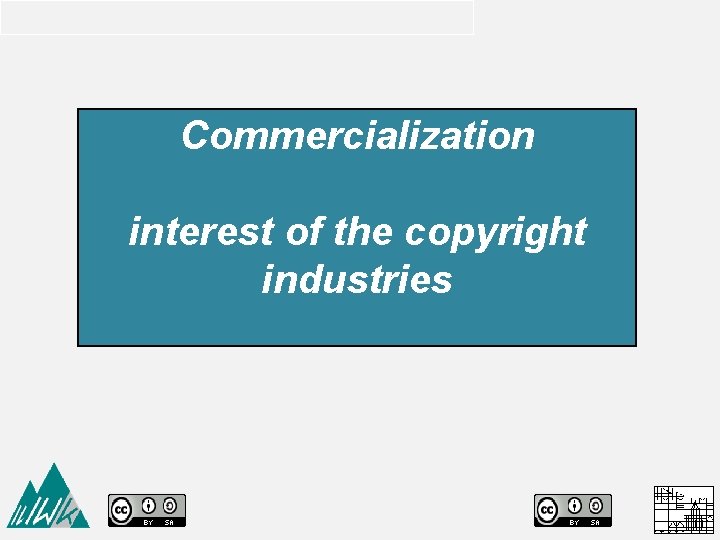 Commercialization interest of the copyright industries 