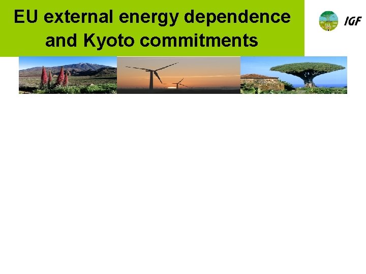 EU external energy dependence and Kyoto commitments 