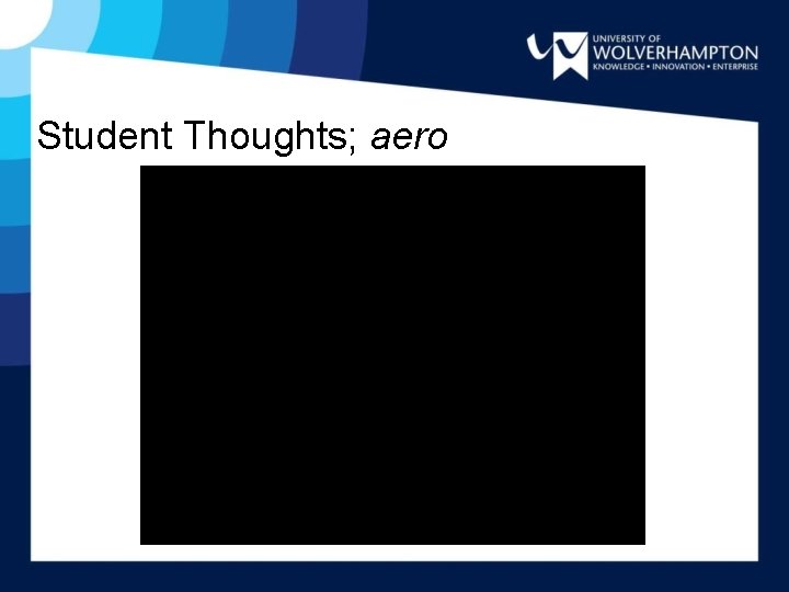 Student Thoughts; aero 