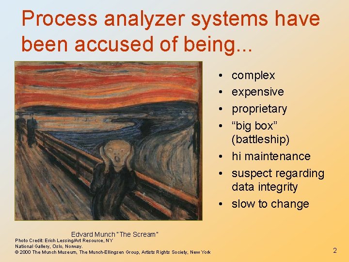 Process analyzer systems have been accused of being. . . • • complex expensive