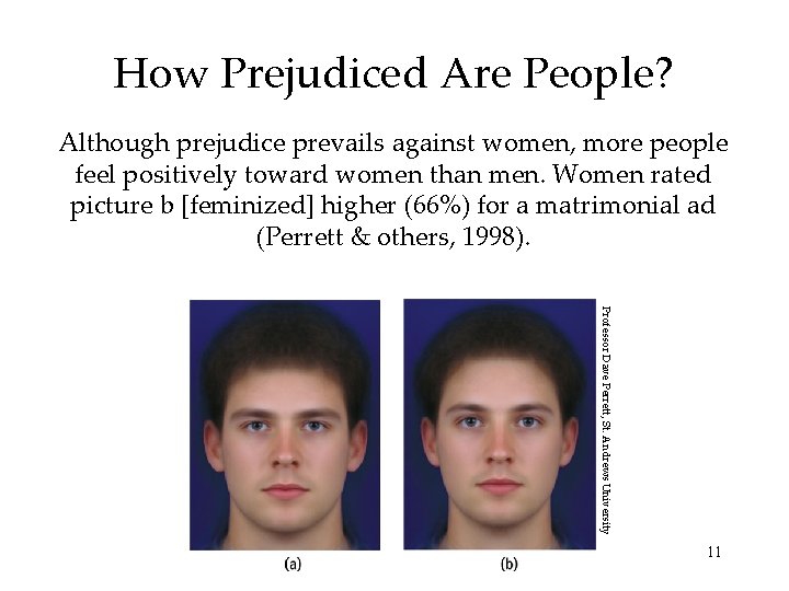 How Prejudiced Are People? Although prejudice prevails against women, more people feel positively toward