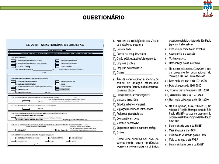 QUESTIONÁRIO QUESTIONÁRIO