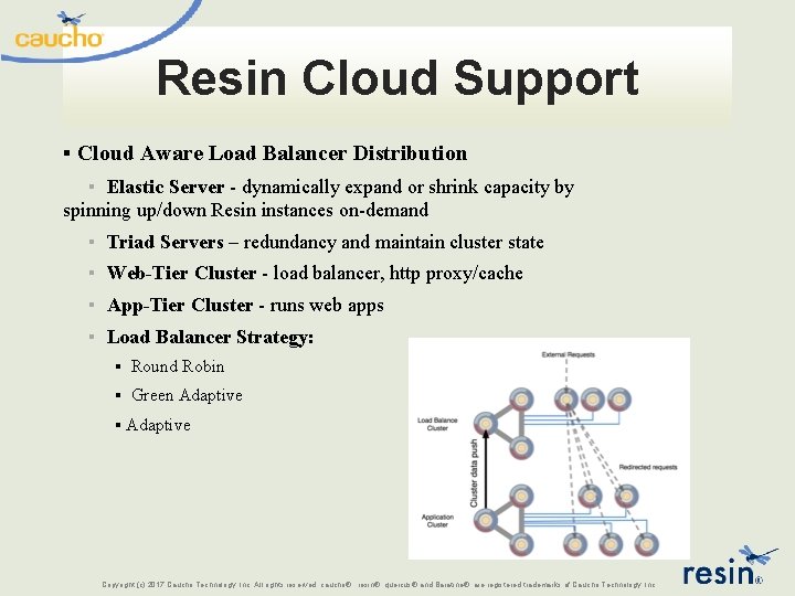 Resin Cloud Support ▪ Cloud Aware Load Balancer Distribution ▪ Elastic Server - dynamically