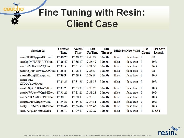 Fine Tuning with Resin: Client Case Copyright (c) 2017 Caucho Technology, Inc. All rights