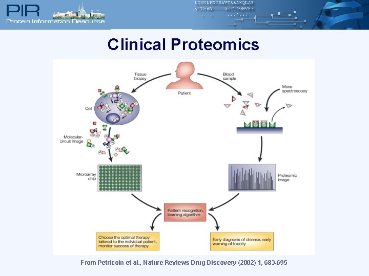 Clinical Proteomics From Petricoin et al. , Nature Reviews Drug Discovery (2002) 1, 683
