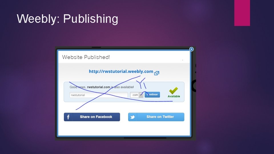 Weebly: Publishing 