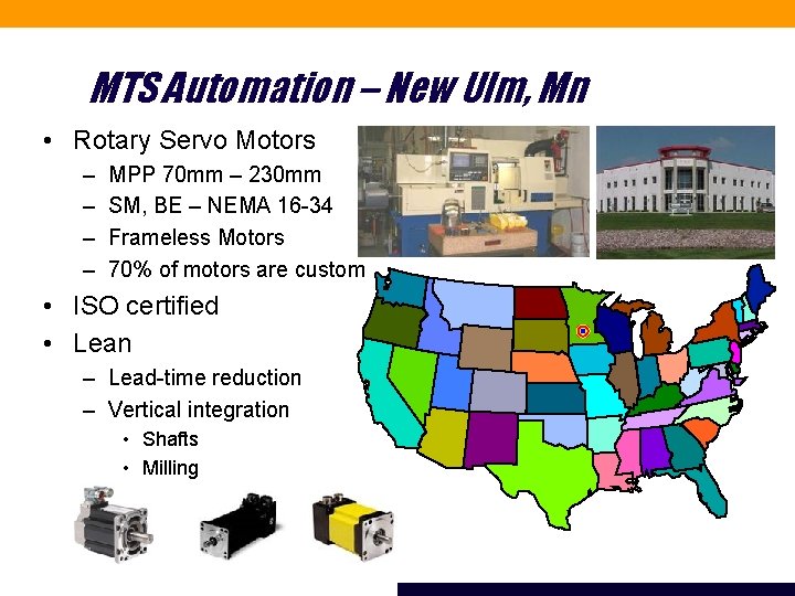 MTS Automation – New Ulm, Mn • Rotary Servo Motors – – MPP 70