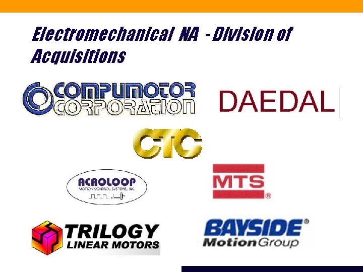 Electromechanical NA - Division of Acquisitions 