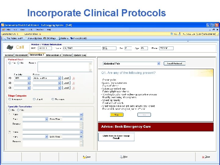Incorporate Clinical Protocols 30 30 