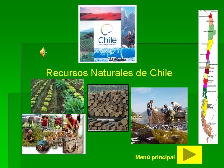 Recursos Naturales de Chile Menú principal 