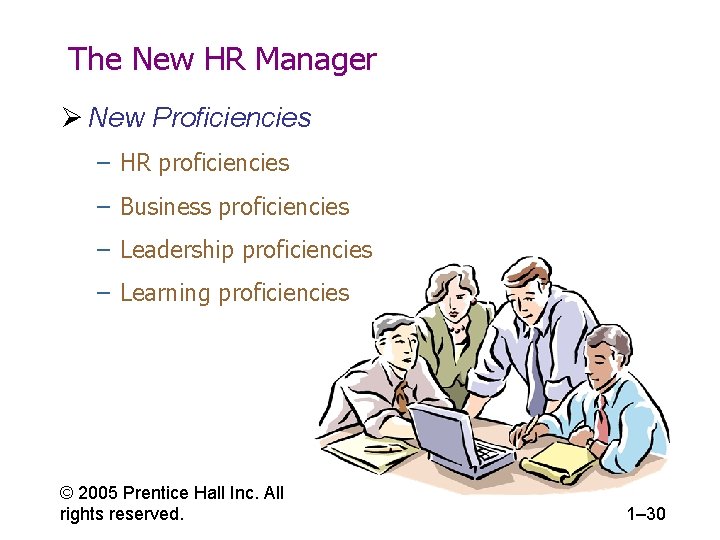 The New HR Manager Ø New Proficiencies – HR proficiencies – Business proficiencies –