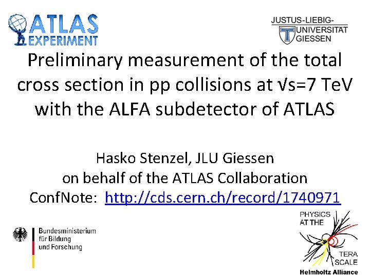 Preliminary measurement of the total cross section in pp collisions at √s=7 Te. V