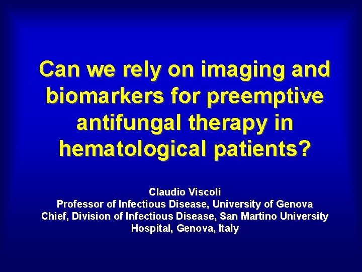 Can we rely on imaging and biomarkers for preemptive antifungal therapy in hematological patients?