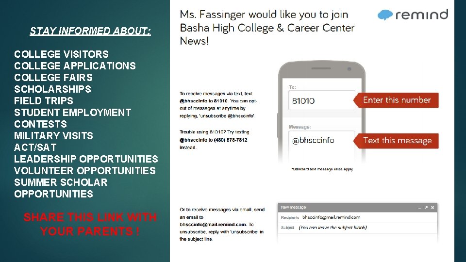 STAY INFORMED ABOUT: COLLEGE VISITORS COLLEGE APPLICATIONS COLLEGE FAIRS SCHOLARSHIPS FIELD TRIPS STUDENT EMPLOYMENT STAY INFORMED ABOUT: COLLEGE VISITORS COLLEGE APPLICATIONS COLLEGE FAIRS SCHOLARSHIPS FIELD TRIPS STUDENT EMPLOYMENT