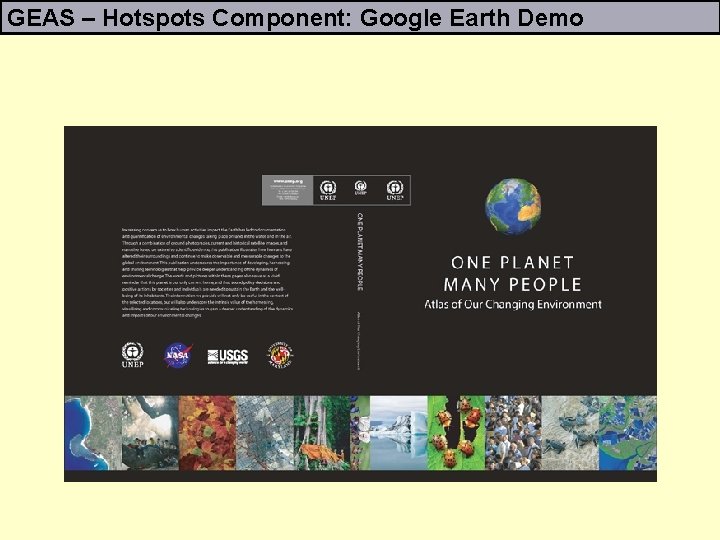 GEAS – Hotspots Component: Google Earth Demo GEAS – Hotspots Component: Google Earth Demo