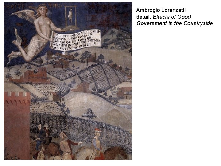 Ambrogio Lorenzetti detail: Effects of Good Government in the Countryside 