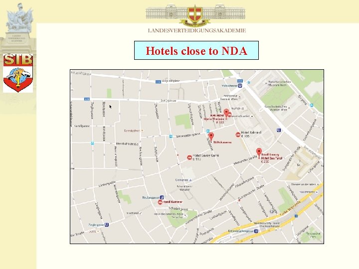 Hotels close to NDA 