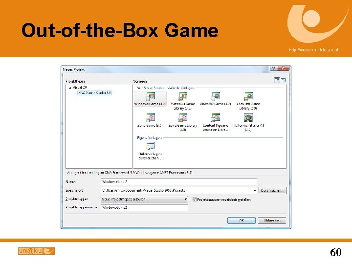 Out-of-the-Box Game http: //www. uni-klu. ac. at 60 
