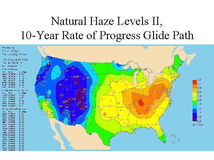 Natural Haze Levels II, 10 -Year Rate of Progress Glide Path 
