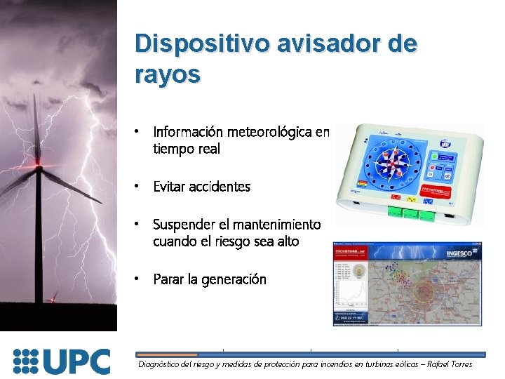 Dispositivo avisador de rayos • Información meteorológica en tiempo real • Evitar accidentes •