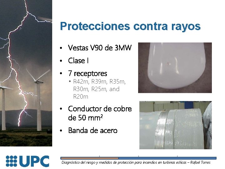 Protecciones contra rayos • Vestas V 90 de 3 MW • Clase I •