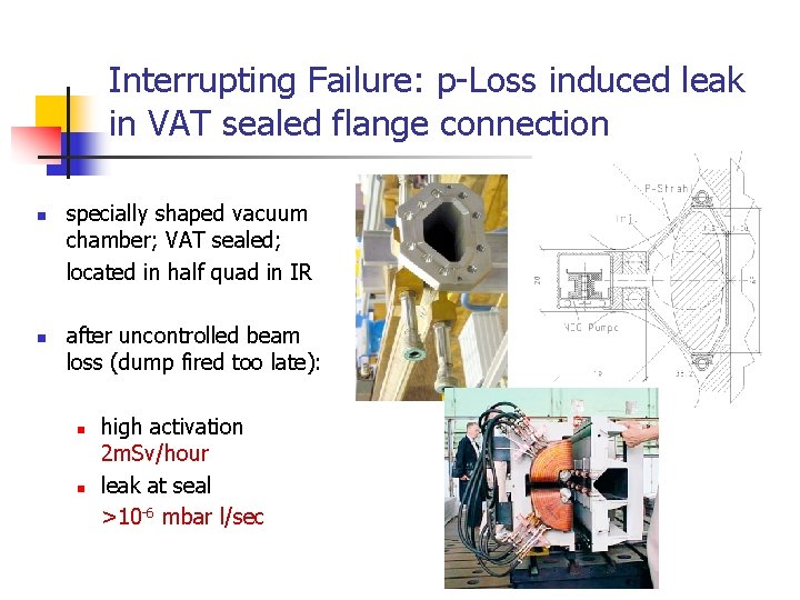Interrupting Failure: p-Loss induced leak in VAT sealed flange connection n n specially shaped