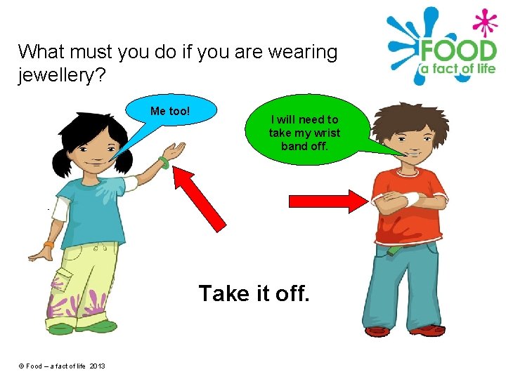 What must you do if you are wearing jewellery? Me too! I will need
