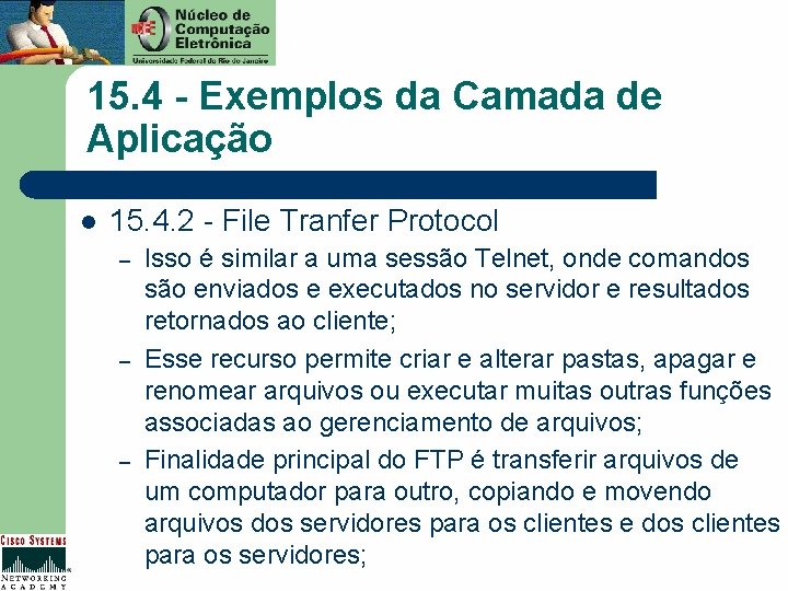 15. 4 - Exemplos da Camada de Aplicação l 15. 4. 2 - File