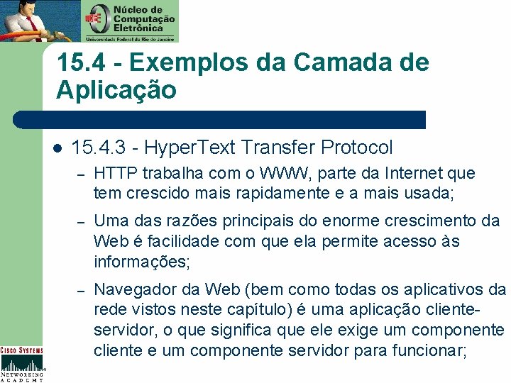 15. 4 - Exemplos da Camada de Aplicação l 15. 4. 3 - Hyper.