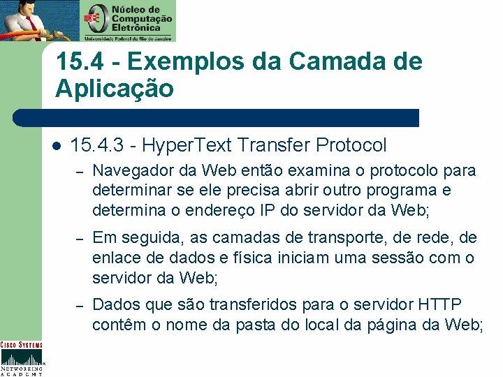 15. 4 - Exemplos da Camada de Aplicação l 15. 4. 3 - Hyper.