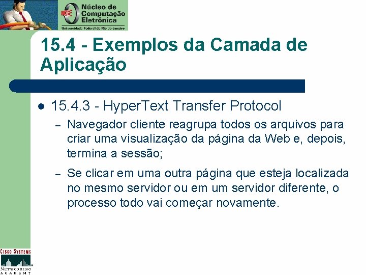 15. 4 - Exemplos da Camada de Aplicação l 15. 4. 3 - Hyper.