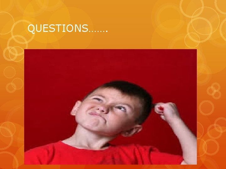 QUESTIONS……. QUESTIONS…….