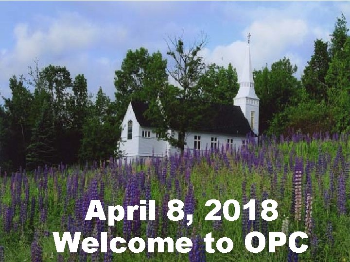 April 8, 2018 Welcome to OPC 